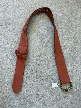 Women's Elastic Wrap Belt in Rust